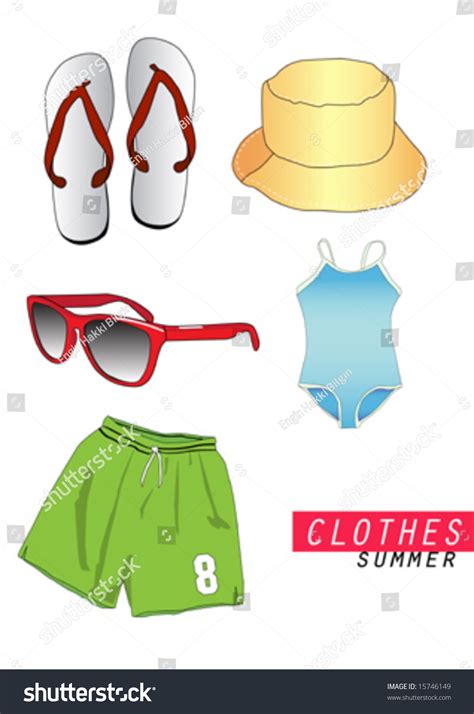 Vector Summer Clothes Vector De Stock Libre De Regalías 15746149