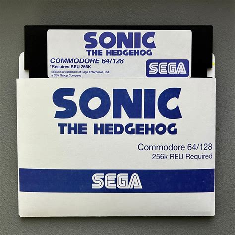 Sonic The Hedgehog Commodore C64 C128 Floppy Disk Label And Etsy