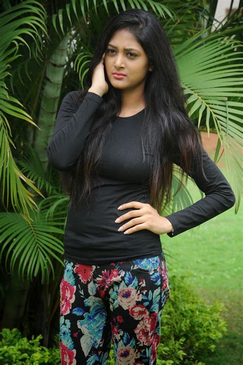 Telugu Actress Sushma Raj In Black Tight T Shirt Stills