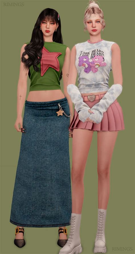 Rimings Y2k Outfit Set Rimings On Patreon In 2023 Sims 4 Clothing
