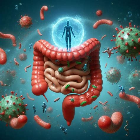 Premium Photo Gastrointestinal Tract Infection Bacteria Floating Around