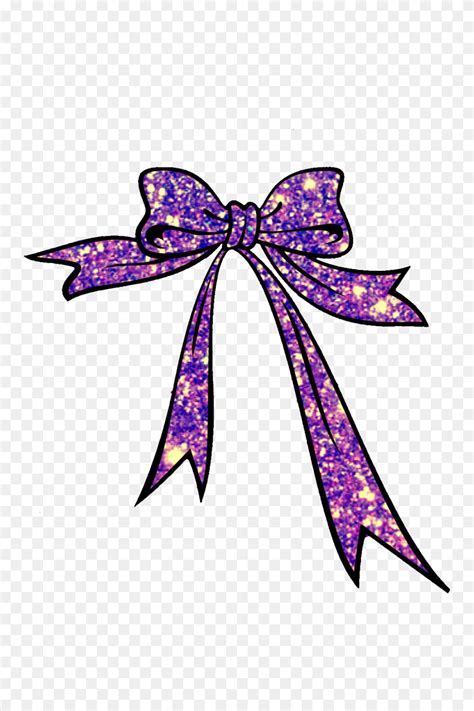 Purple Glitter Bow Png Clipart 5426013 Pinclipart