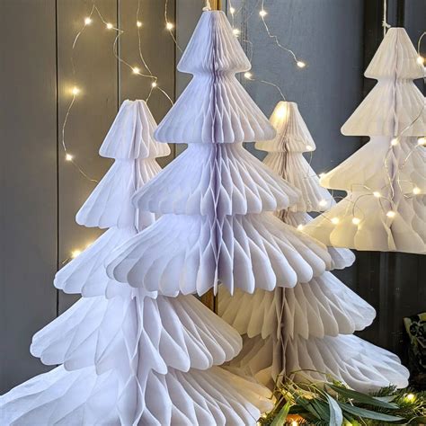 White Honeycomb Paper Christmas Tree By The Danes