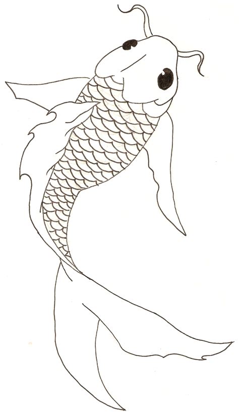 Koi fish pond fishing free peaches pisces gone fishing. Koi Fish - Free Lineart | Fish drawings, Koi fish drawing ...
