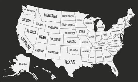 United States Of America Map Poster Map Of Usa With State Names
