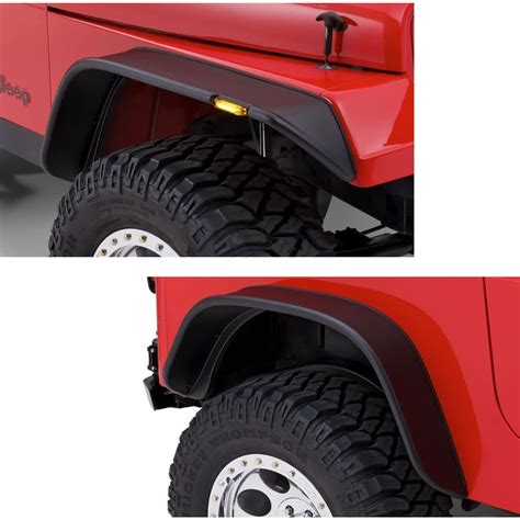 Bushwacker Jeep Flat Style Front And Rear Fender Flares 4 Piece Set