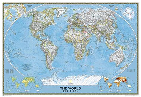 National Geographic World Wall Map Classic Mural 110 X 765 In