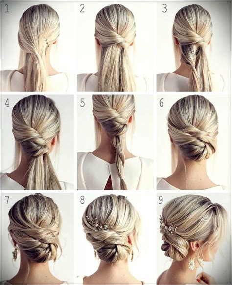 Easy low bun hairstyle perfect for wedding (tutorial) easy half up half down curly hairstyles. Hairstyles for Long Hair: easy ideas and fast! | Wedding ...
