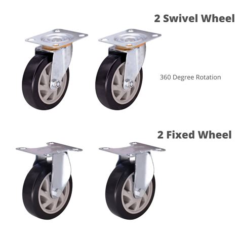 Industrial metal supply offers a full line of heavy duty wheel casters, with sizes, styles, and wheel materials for all applications. EQUAL 4 Inch Fixed Swivel Caster Wheels Heavy Duty 500 kg ...