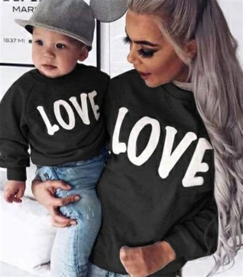 Love Mommy And Me Shirts Long Sleeve Mommy And Son Matching Queen