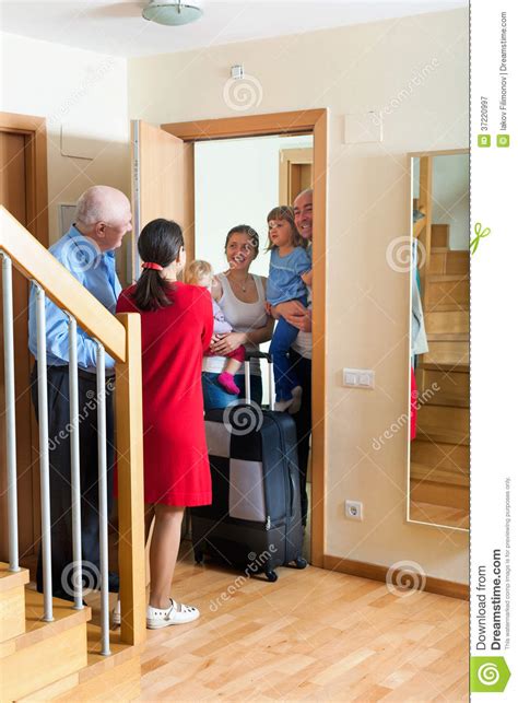 Family visit stock image. Image of relationship, indoor - 37220997