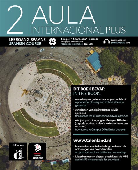 Aula internacional 2 (nueva edición) es un manual de español para jóvenes y adultos del nivel a2. Aula Internacional Plus 2 Libro del alumno + MP3 versión Talenland - Uitgeverij Talenland