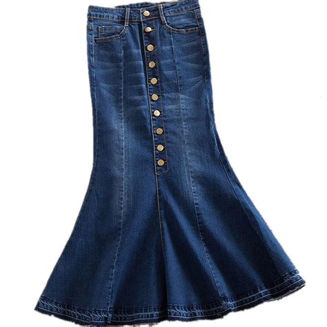 Buy New Plus Size 7xl Women Denim Skirts High Waist