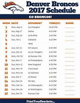 Broncos Nfl Schedule 2017 Pictures