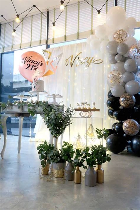 Modern Geometric 21st Birthday Party | Kara's Party Ideas | Birthday
