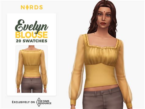 Evelyn Blouse A Sims 4 Cc Top