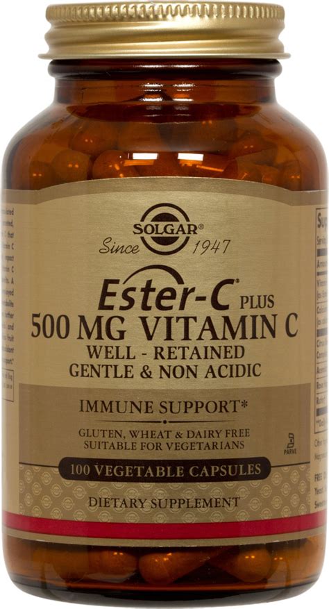 Ester C Plus 500 Mg Vitamin C Vegetable Capsules 033984010390