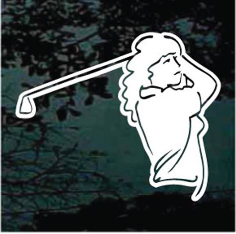 Lady Golfer Profile Car Decals And Window Stickers Decal Junky