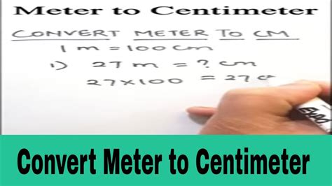 How To Convert Meter To Centimeter Converting Meter To Centimeter M To Cm Conversion