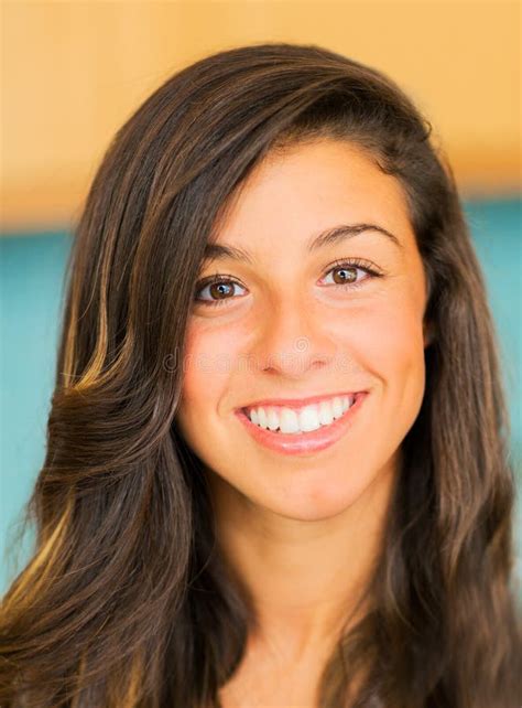 Beautiful Young Woman Smiling Stock Photo Image Of Jolly Background