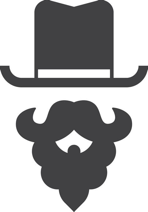 Hat And Fake Mustache Illustration In Minimal Style 17179498 Png