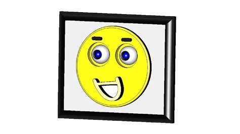Emoji Wall Art Happy Yah 3d Model 3d Printable Cgtrader