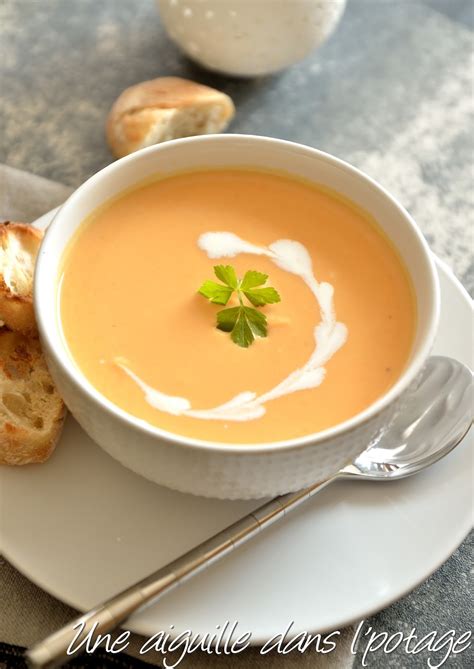 Une aiguille dans l potage Soupe de carottes aux lentilles corail