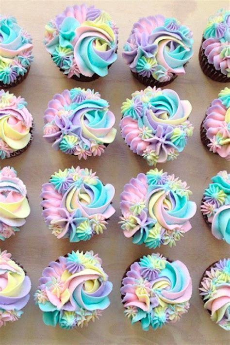 Check out this new full colored rainbow cupcake decorating idea! This Baker's Pastel Cake Creations Will Give You Magical ...