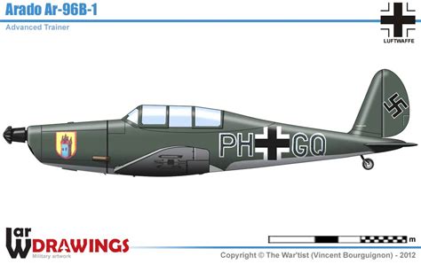 The ar 96b model was armed, with a single fuselage mounted 7.92mm mg17 machine gun. Arado Ar-96B-1