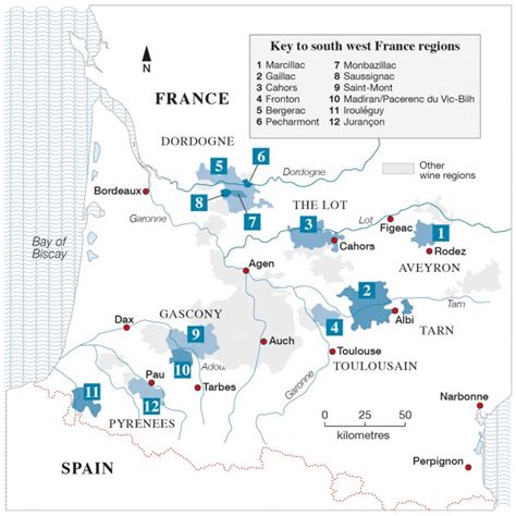 Perth Berri Buch South West France Wine Map Beistelltisch Schub Prestige