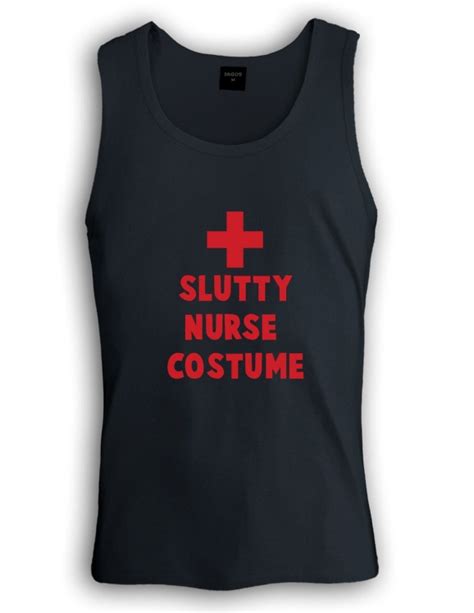 Slutty Nurse Costume Singlet Cheap Easy Quick Halloween Costume Party Tee Rude Ebay