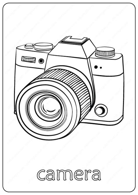 Hand Drawn Camera Coloring Pages PDF Camera drawing, Camera drawing