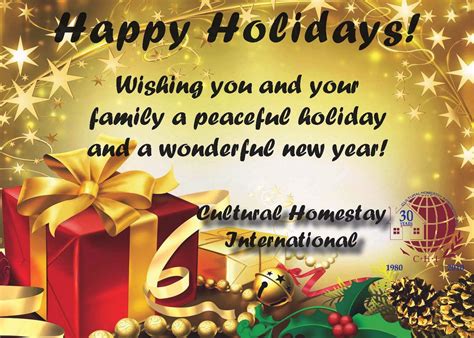 Choose from our wide range of happy holidays ecards and wish your near and dear ones! Happy Holidays from CHI! - CHI News
