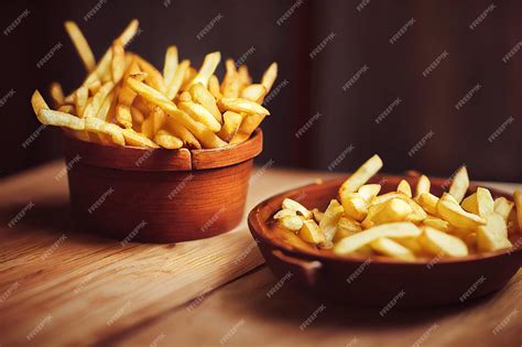 Premium Photo | Servings of mouthwatering hot french fries for quick