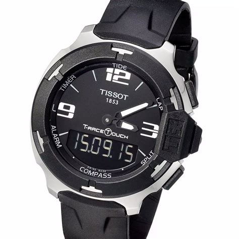 Request catalog price laguarda jewelry, personalized. Tissot T-Race Black Rubber Strap Watch