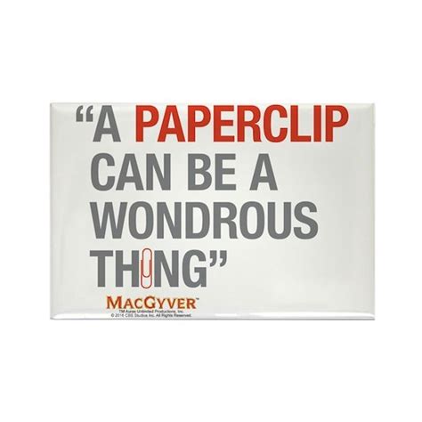 Macgyver Paperclip Rectangle Magnet By Cbs Cafepress