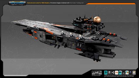 3d Model Sf Federation Supercarrier Gb4 Vr Ar Low Poly Cgtrader