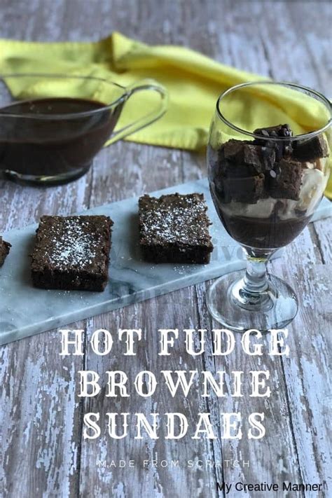 The Best Homemade Hot Fudge Brownie Sundaes