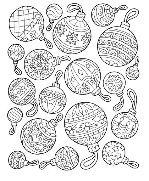 Fine Beautiful Christmas Ornament Coloring Sheet 6 Step Sequencing