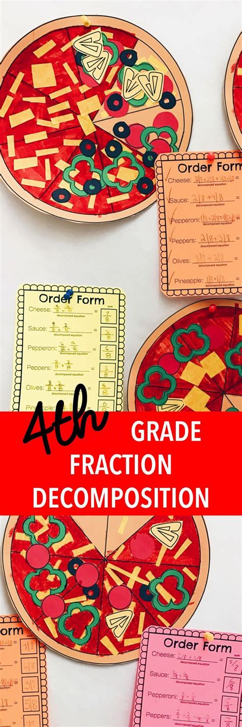 Fourth Grade Fraction Decomposition Project Make These Fourth Grade