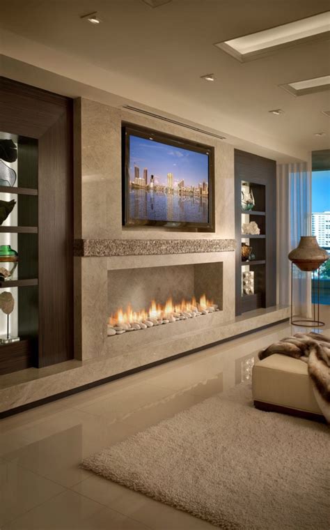 Best modern interior designs and decorations ideas.tv unit and fireplace together ideas photos collections shown in this video. Great fireplace | House design, Fireplace design, Home