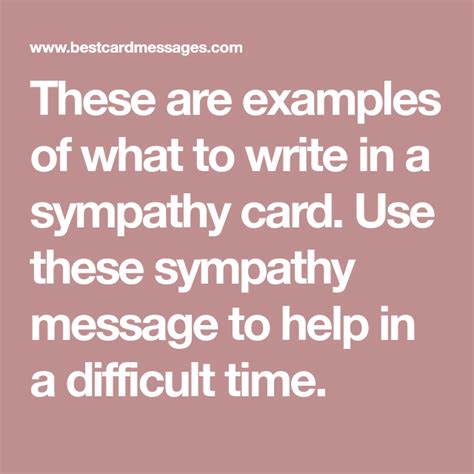 These Are Examples Of What To Write In A Sympathy Card Use These