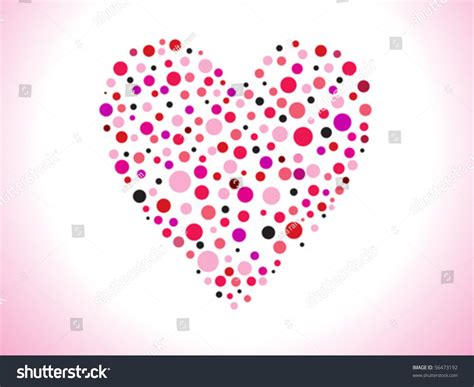 Abstract Dotted Heart Vector Illustration Stock Vector Royalty Free
