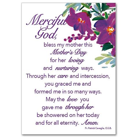 Mothers Day Prayer Motheris Day Card