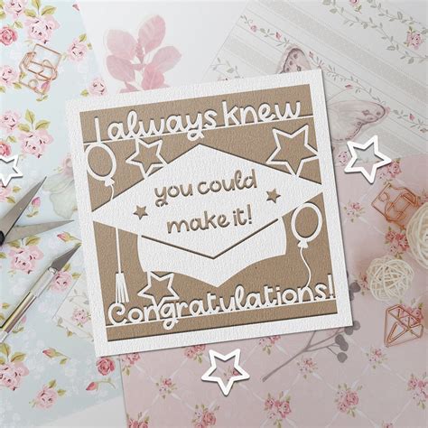 Svg Graduation Card Template For Silhouette And Cricut Laser Etsy