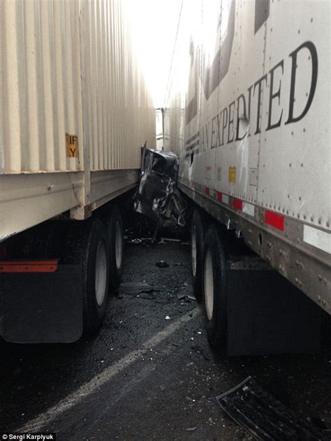 Man Who Survived Being Crushed Between Two Big Rigs On Oregons I 84 Daily Mail Online