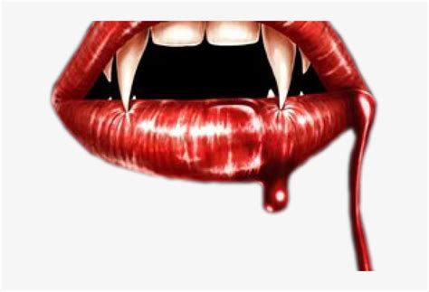 Drawn Vampire Mouth Vampire Fangs Dripping With Blood Transparent Png X Free