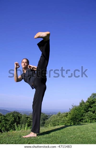 Your Face Kick Attractive Young Woman Stock Photo 4711483 Shutterstock