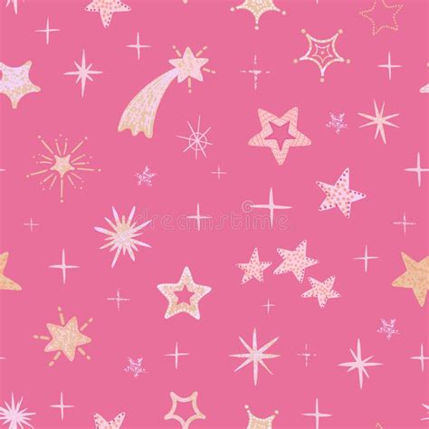 Colorful Modern Seamless Pattern With Star Shape Stock Vector