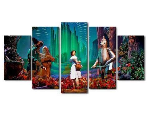 Wizard Of Oz Movie 5 Panel Canvas Art Wall Decor Canvas Storm